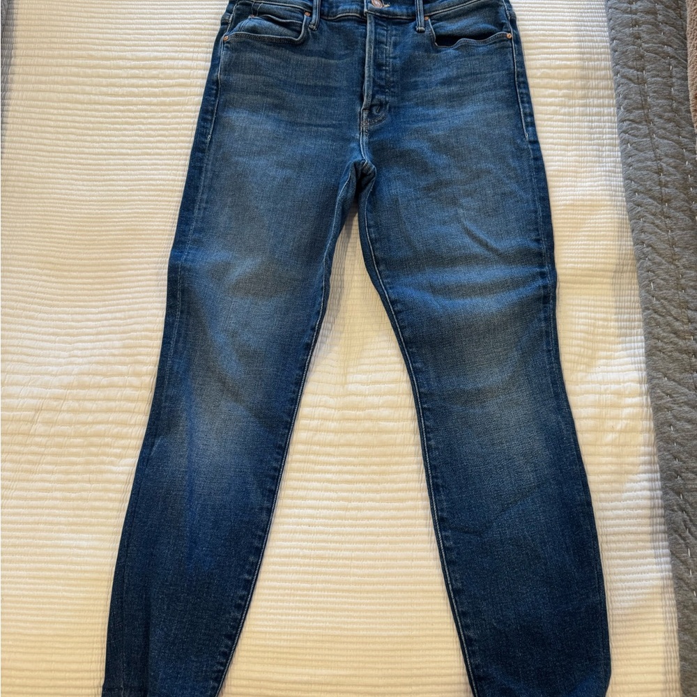 MOTHER Dark Blue Ankle Jeans